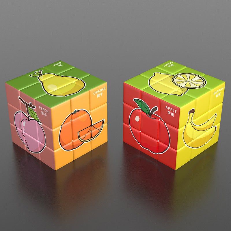 Children'S Rubik'S Cube Toy Third-Level Smooth Puzzle Brain Cartoon Pattern Kindergarten Entry Rubik'S Cube Educational Toy - Image 1